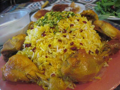 زرشک‌پلو خانگی